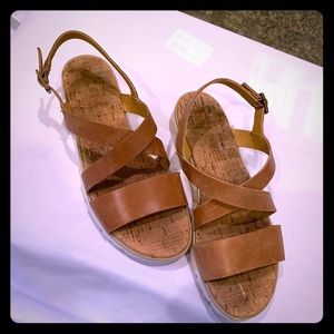 Kork-Ease Brown/Tan Sindre Sandal sz 7